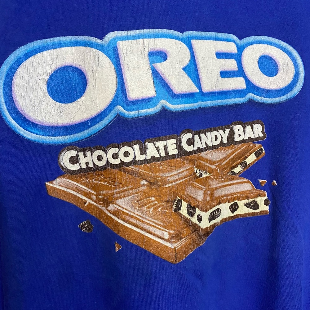 Vintage Oreo Chocolate Candy Bar Limited Edition Promo Tee Blue XL